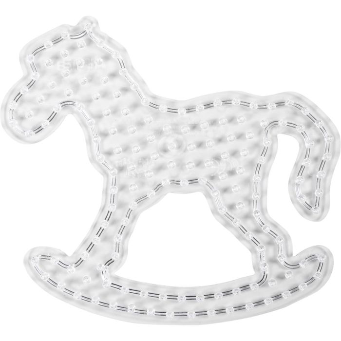 Steckplatte, Schaukelpferd, H 16,5 cm, B 18,5 cm, JUMBO, Transparent