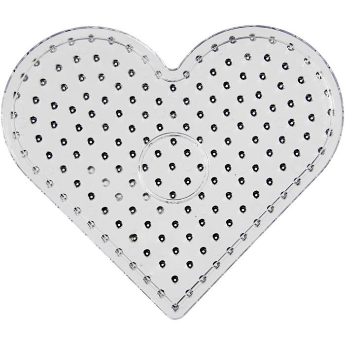 Steckplatte, Herz, Größe 17,5x17,5 cm, JUMBO, Transparent, 1 Stk