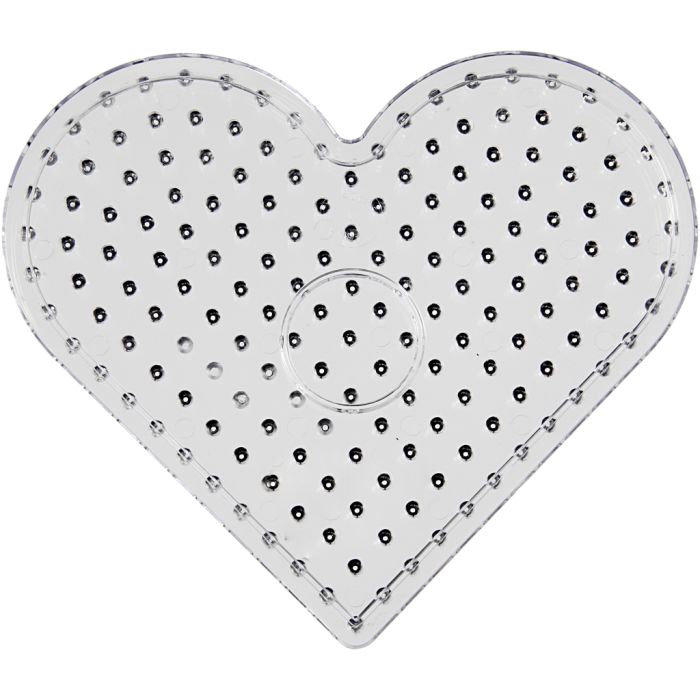 Steckplatte, Herz, JUMBO, Transparent, 5 Stk/ 1 Pck