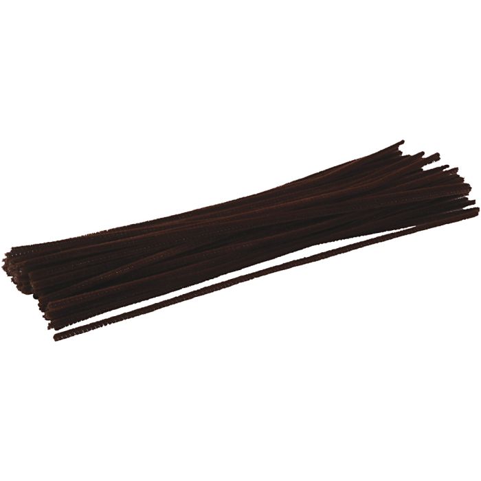 Pfeifenreiniger, L 30 cm, Dicke 4 mm, Braun, 50 Stk/ 1 Pck