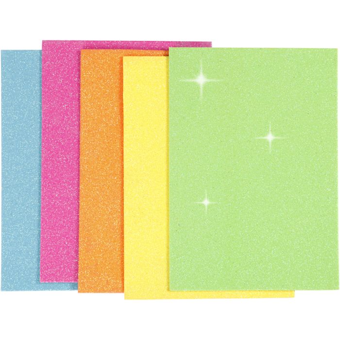 Moosgummi, A5, Blatt 150x210 mm, Dicke 2 mm, 5 Bl./ 1 Pck