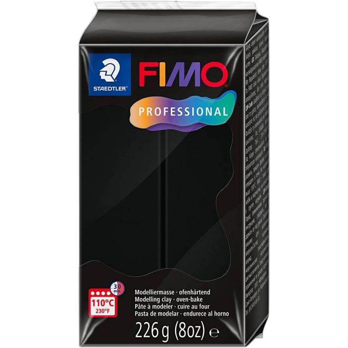 FIMO® Professional Jewellery Clay, Schwarz, 226 g/ 1 Pck