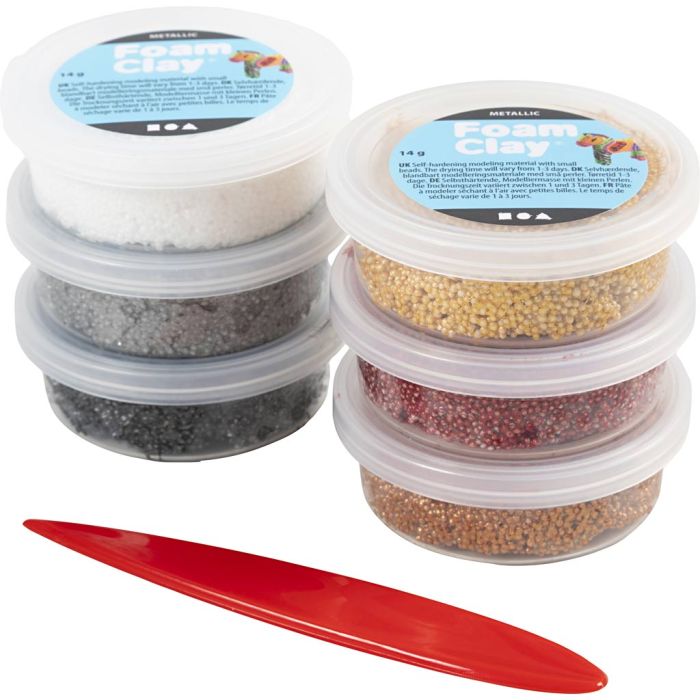Foam Clay® , Metallic, Brauntöne, 84 g, 6x14 g/ 1 Pck