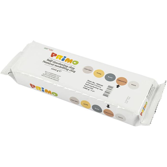 Selbsthärtender Ton, Terrakotta, 12x1000 g/ 1 Pck