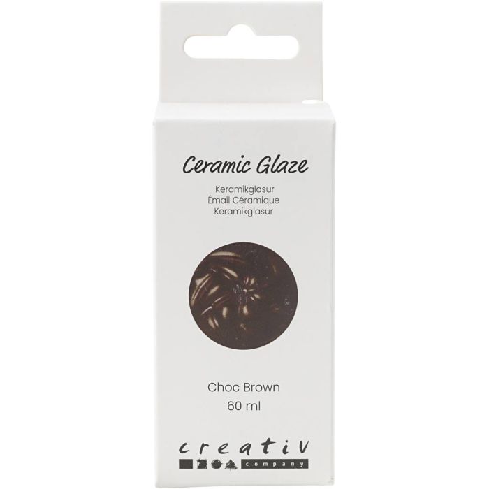 Keramikkglasur, 984-1101 °C, Deckend, Chocolate Brown, 60 ml/ 1 Dose