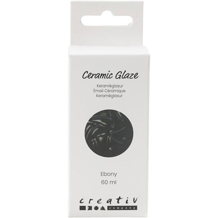Keramikkglasur, 984-1101 °C, Deckend, Ebony, 60 ml/ 1 Dose