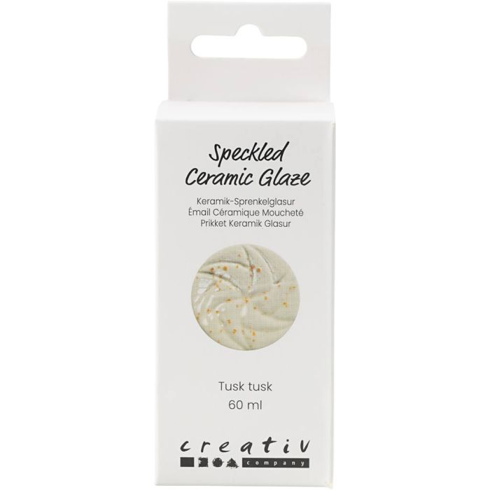 Gesprenkelte Keramikglasur , 999-1060 °C, Deckend, Tusk Tusk, 60 ml/ 1 Dose
