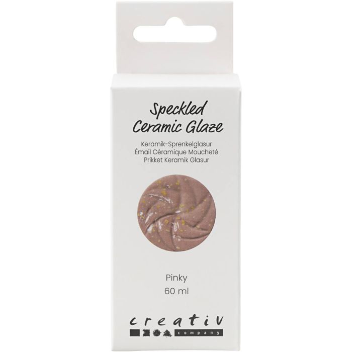 Gesprenkelte Keramikglasur , 999-1060 °C, Deckend, Pinky, 60 ml/ 1 Dose