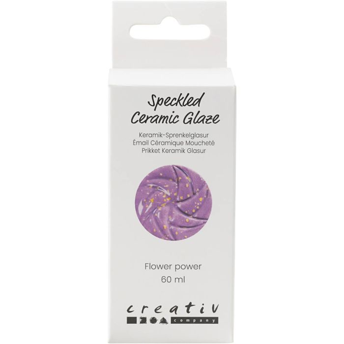 Gesprenkelte Keramikglasur , 999-1060 °C, Deckend, Flower Power, 60 ml/ 1 Dose