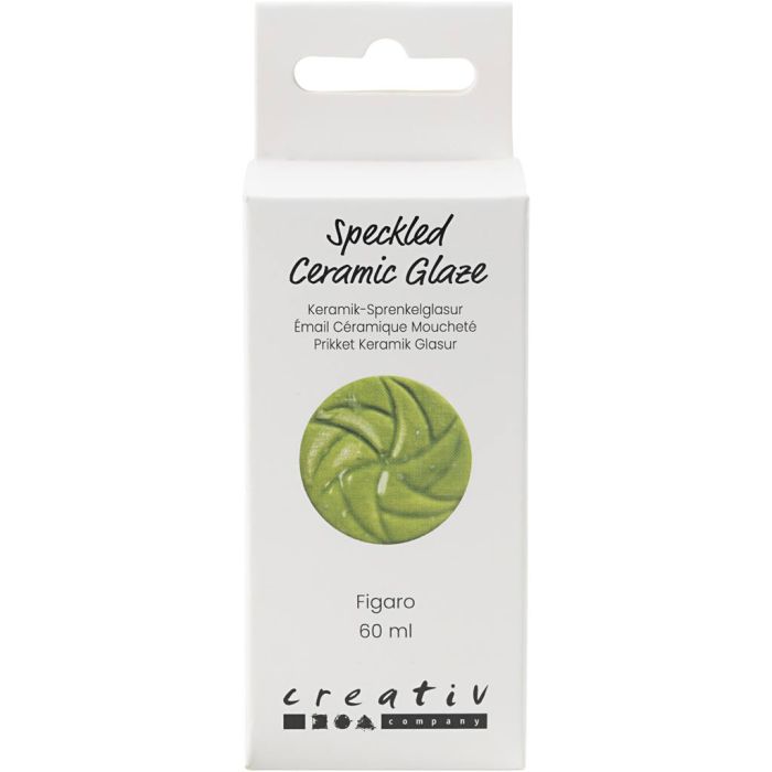 Gesprenkelte Keramikglasur , 999-1060 °C, Deckend, Figaro, 60 ml/ 1 Dose