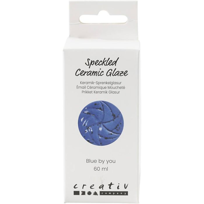 Gesprenkelte Keramikglasur , 999-1060 °C, Deckend, Blue by You, 60 ml/ 1 Dose