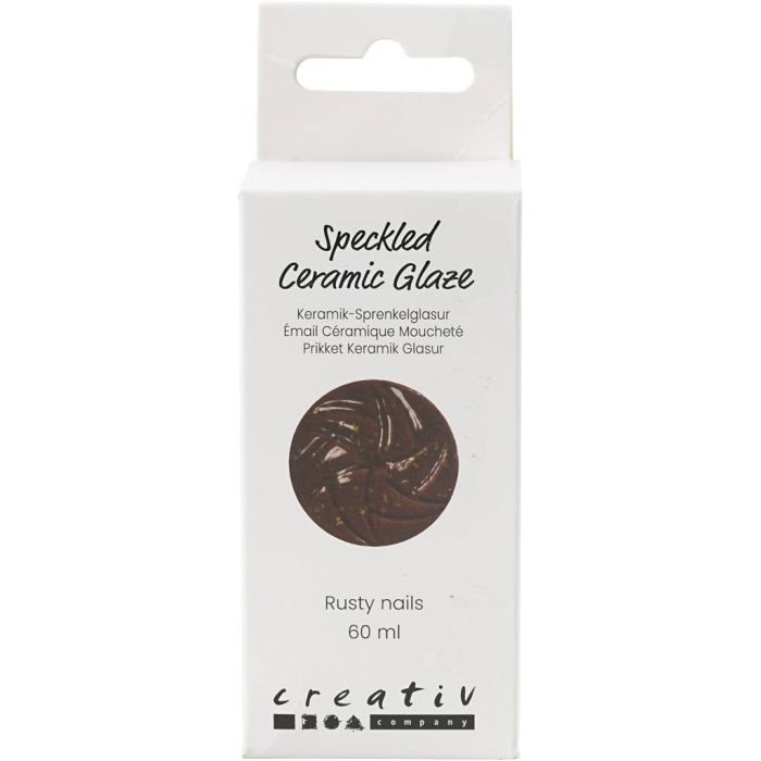 Gesprenkelte Keramikglasur , 999-1060 °C, Deckend, Rusty Nails, 60 ml/ 1 Dose