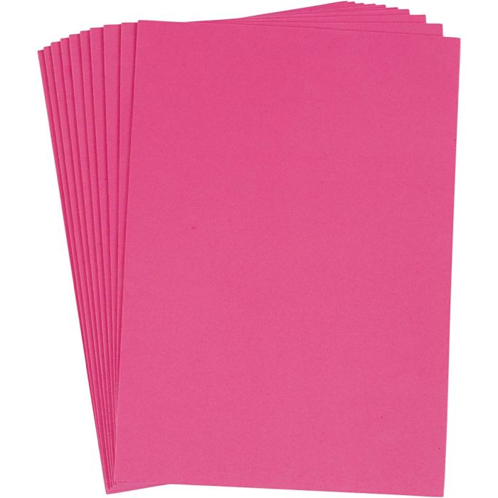 Moosgummi , A4, Blatt 210x297 mm, Dicke 2 mm, Pink, 10 Bl./ 1 Pck