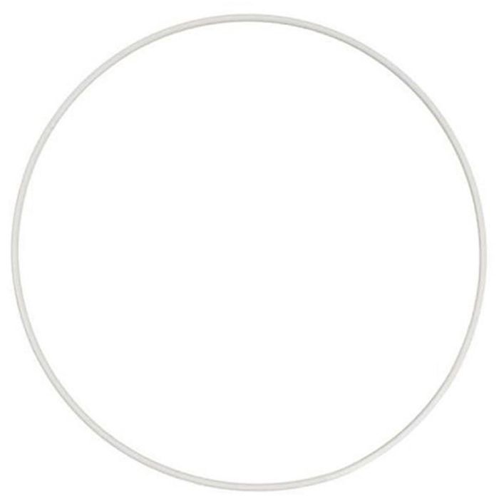 Kreis aus Metall, D 18 cm, Dicke 3 mm, Weiß, 1 Stk