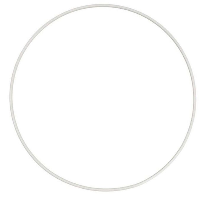 Kreis aus Metall, D 35 cm, Weiß, 1 Stk