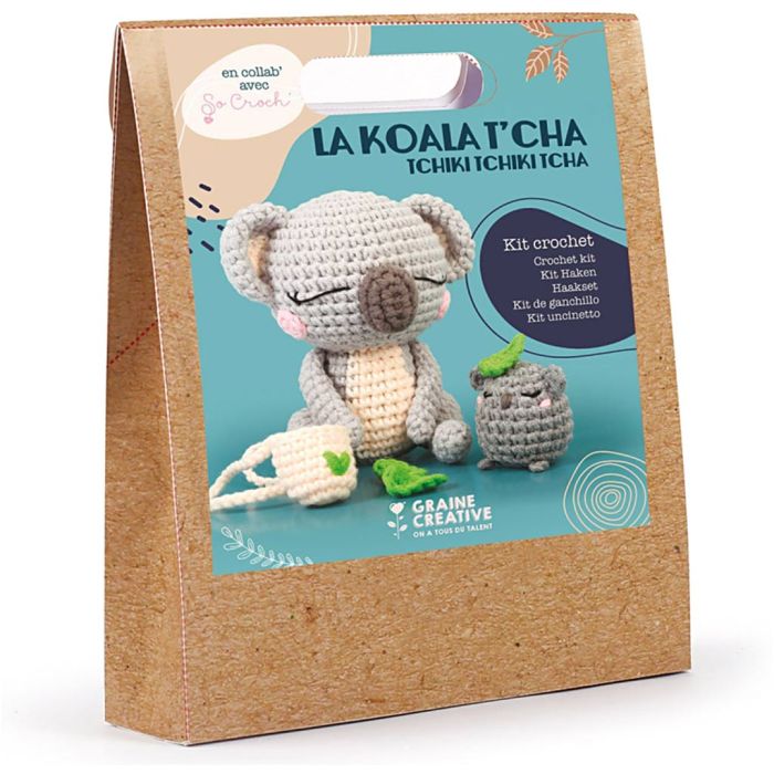 Amigurumi Häkelset, Koala, Größe 12.5 cm, 1 Pck