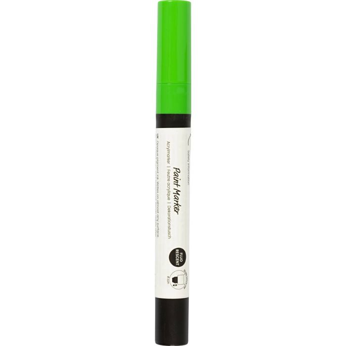 Dekorative Marker, Strichstärke 8 mm, Fluo-Grün, 1 Stk