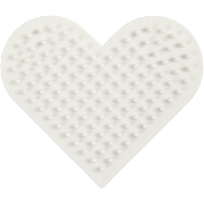 NABBI BioBeads Steckplatte, Kleines Herz, Größe 7x8,5 cm, medium, 1 Stk