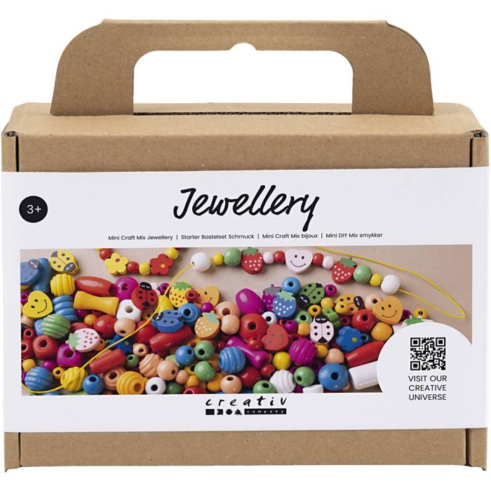 Mini Kreativ Mix Schmuck, ca. 564 Stk, Fröhliche Farben, 1 Pck