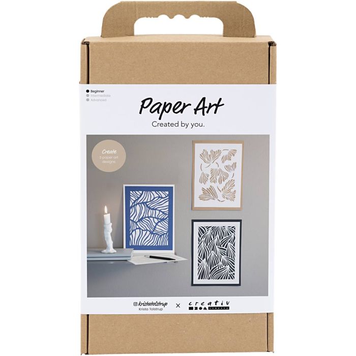 Kreativ Set Papierkunst, Bilder zum Aushängen, Creme, 1 Pck