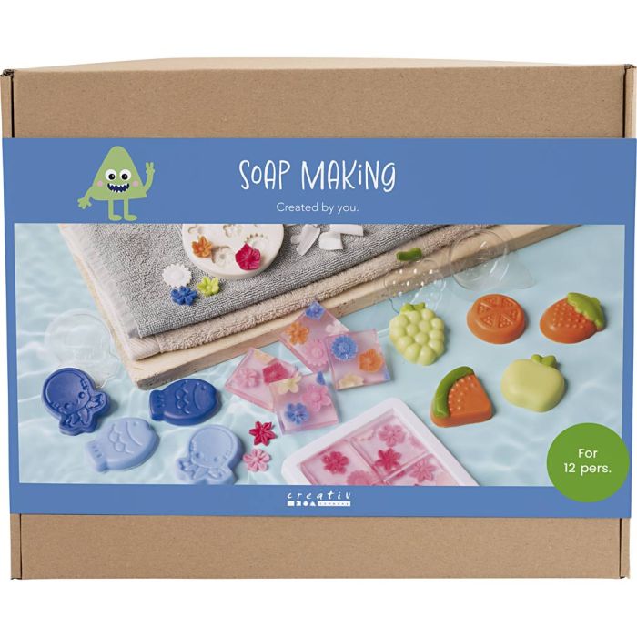 Gruppen-Kreativset Seifenherstellung, Blau, Grün, Orange, Pink, 1 Pck
