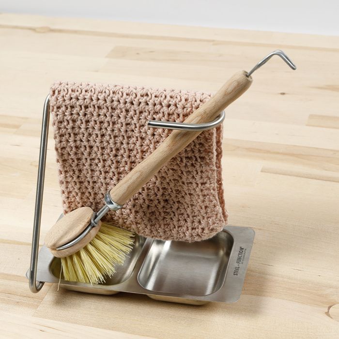 Gehäkeltes Spültuch mit einer Muschelmuster-Variante