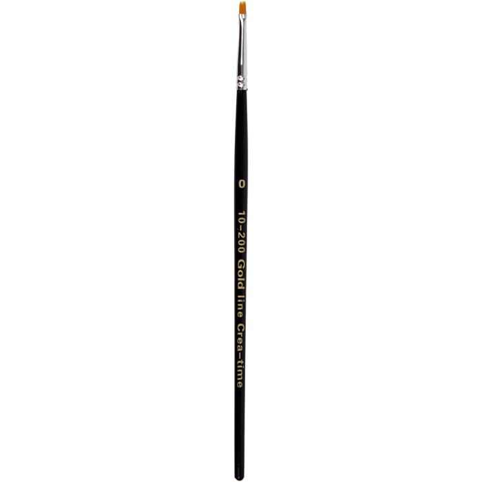 Gold Line Pinsel, flach, 0, L 18,5 cm, B 1 mm, 12Stk/ 1 Pck