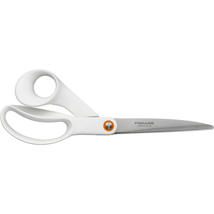 Fiskars Mehrzweck-Schere, L 24 cm, für Rechtshänder , Weiß, 1 Stk