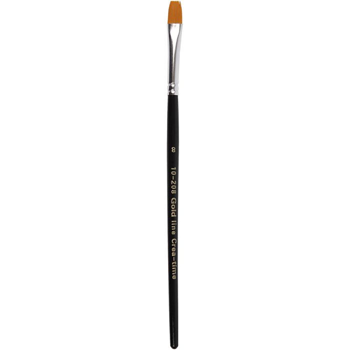 Gold Line Pinsel, 8, L 18,5 cm, B 8 mm, Flach, 12Stk/ 1 Pck