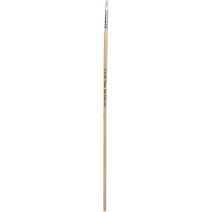Nature Line Pinsel, 0, B 4 mm, langer Griff, 12Stk/ 1 Pck