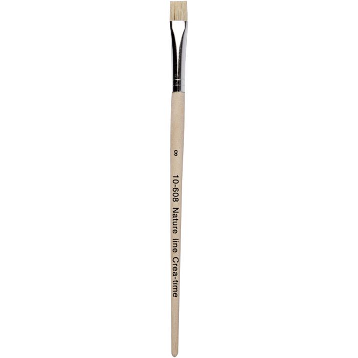 Nature Line Pinsel, 8, L 18,5 cm, B 10 mm, Flach, 12Stk/ 1 Pck
