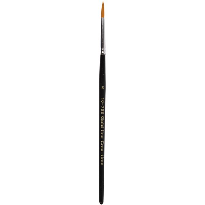 Gold Line Pinsel, 8, L 18,5 cm, B 3 mm, rund, 12 Stk/ 1 Pck