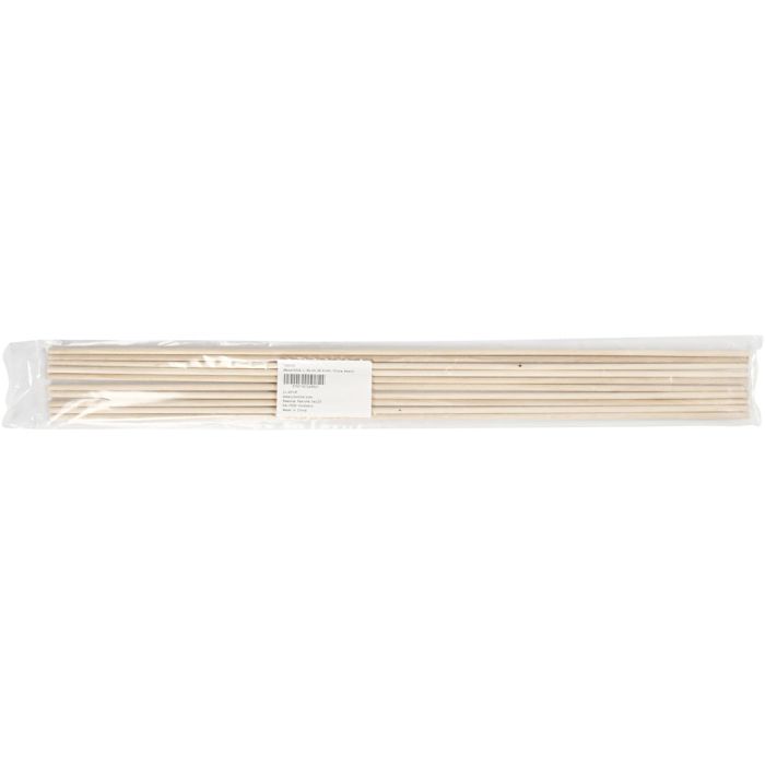 Holzstäbe rund, L 60 cm, D 6 mm, 10 Stk/ 1 Pck