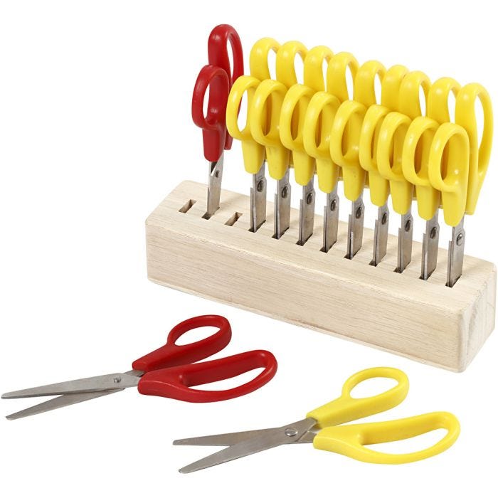 Kinderschere, L 12,5 cm, Rund, 12 Stk/ 1 Pck