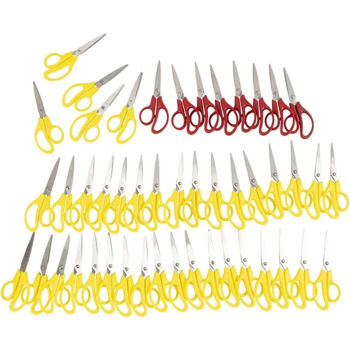 Kinderscheren, L 12,5 cm, Spitz, für Rechts- und Linkshänder , 48Stk/ 1 Pck