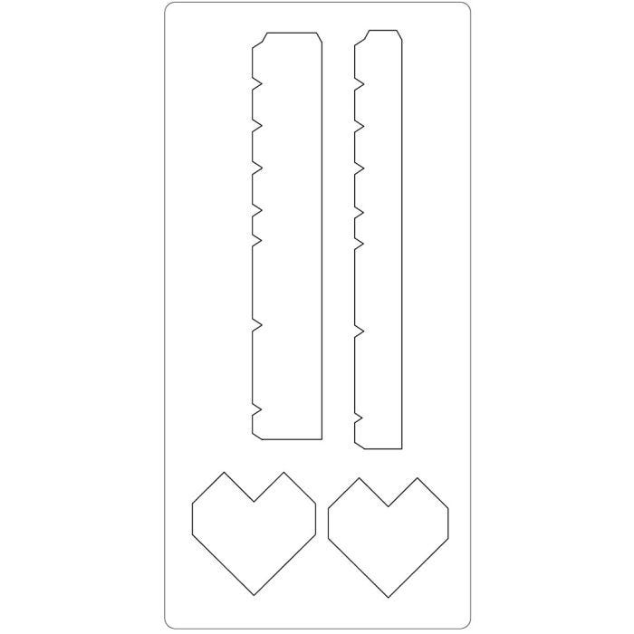 Stanzformen, Herzbox, Größe 15,2x30,37 cm, Dicke 15 mm, 1 Stk