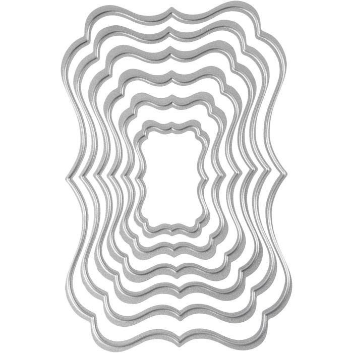 Stanz- und Prägeformen, Etiketten, Größe 2,5x4-8x12 cm, 1 Stk