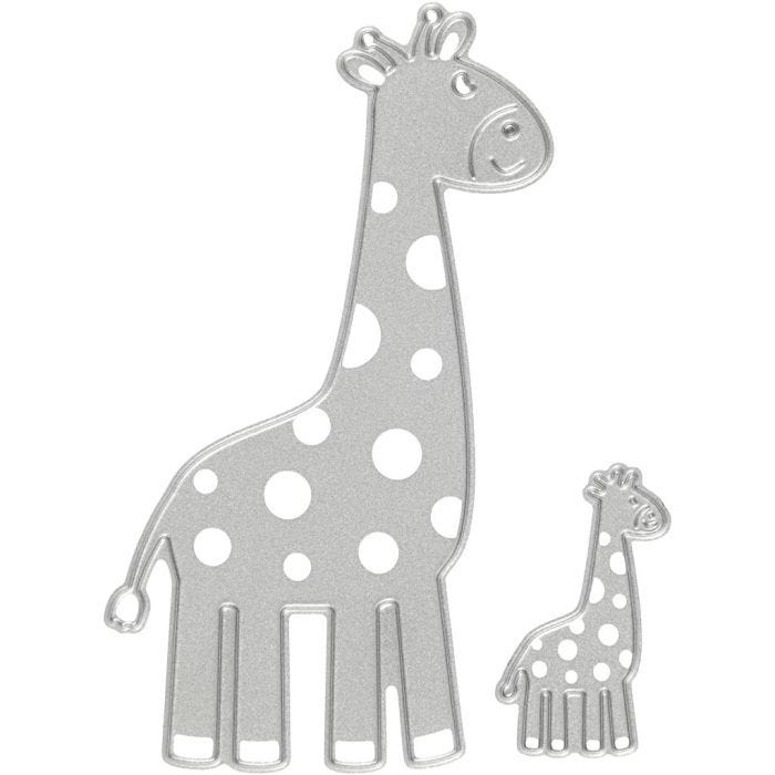 Stanz- und Prägeformen, Giraffe, Größe 54x92+21x35 mm, 1 Stk