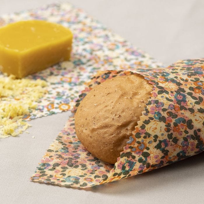 Wiederverwendbares Wachspapier für Sandwich aus Patchwork-Stoff