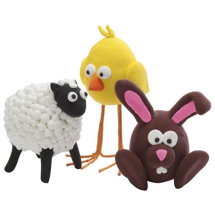 Lustige Osterfiguren aus Silk Clay®