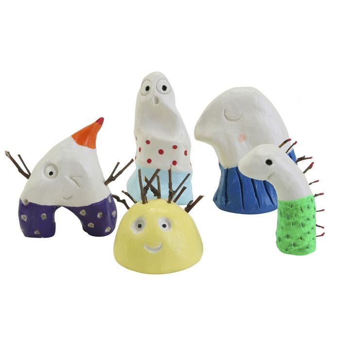 Taktile Miniaturskulpturen aus selbsthärtender Ton