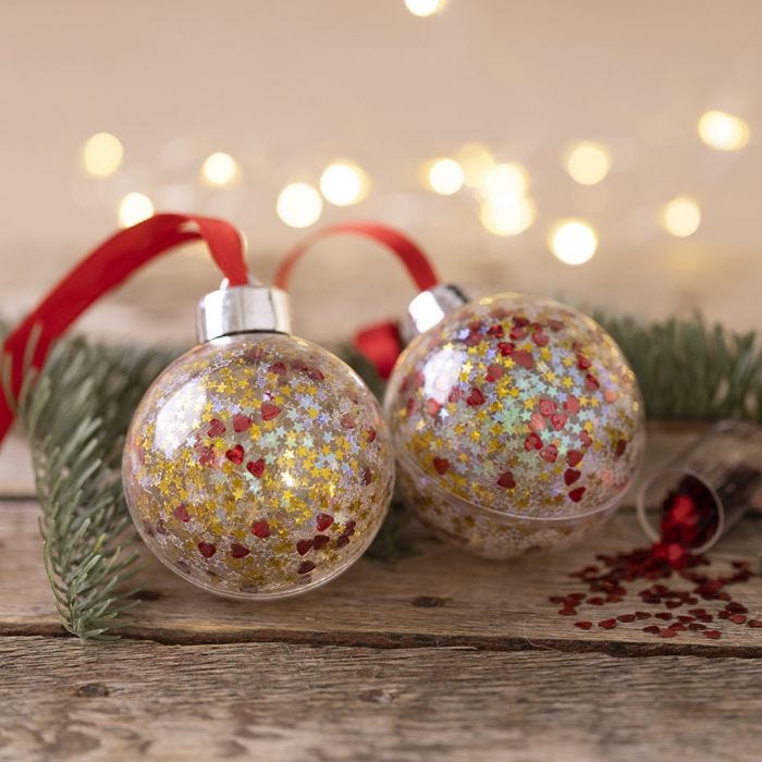 Weihnachtskugeln mit Pailletten