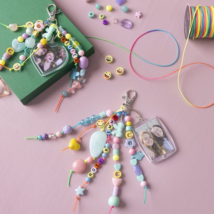 Anhänger mit Bild und Perlen