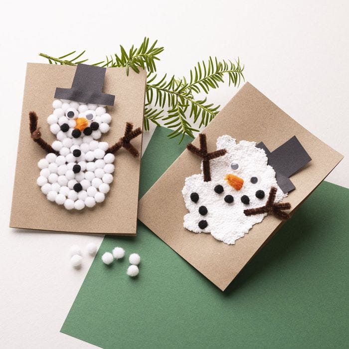 Weihnachtskarten mit Schneemännern