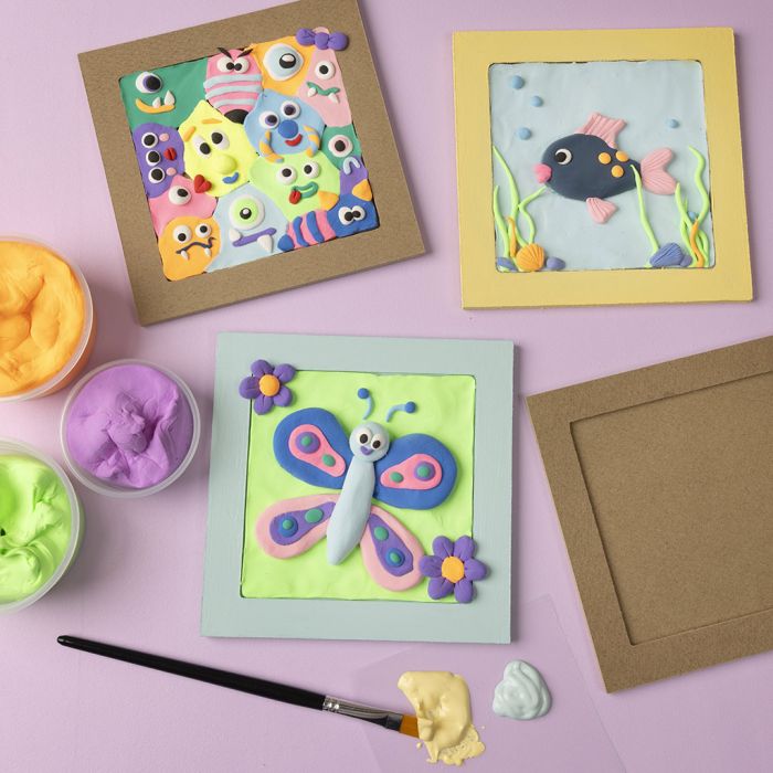 Collagerahmen mit Silk Clay®-Designs