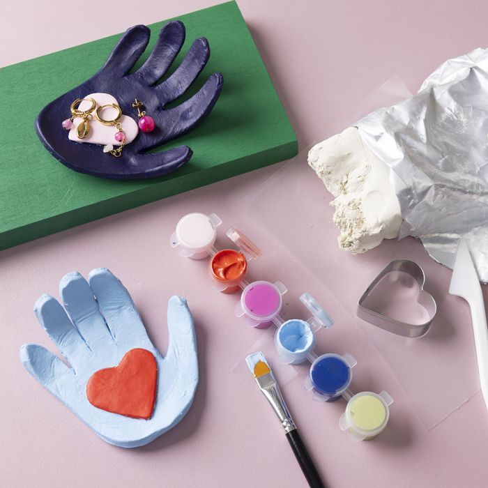 Schmuckschale aus selbsthärtendem Ton