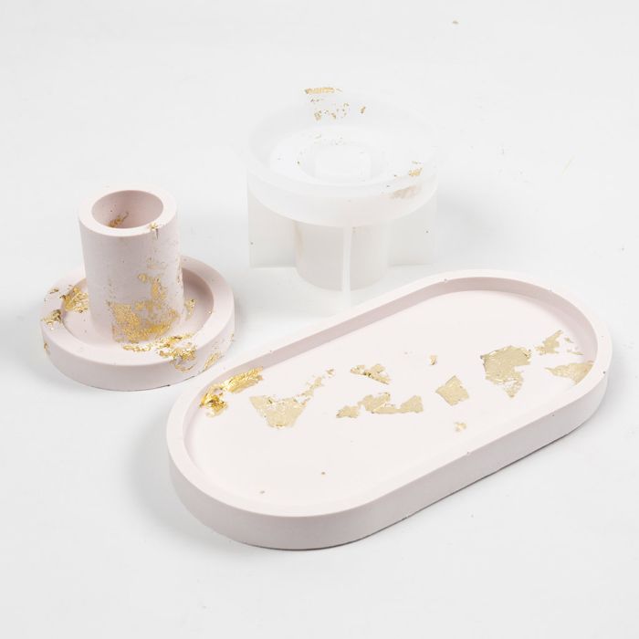 So basteln Sie farbige Gussteile mit Goldflocken