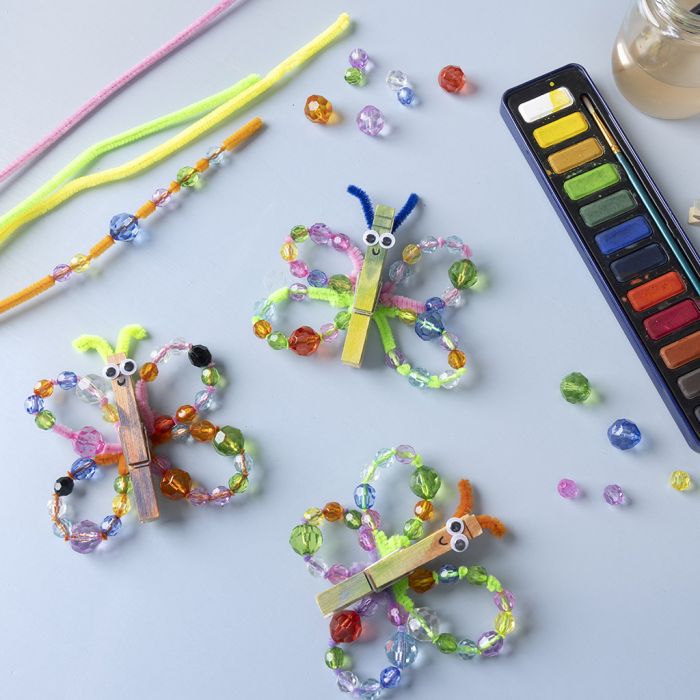 Wäscheklammer-Schmetterlinge