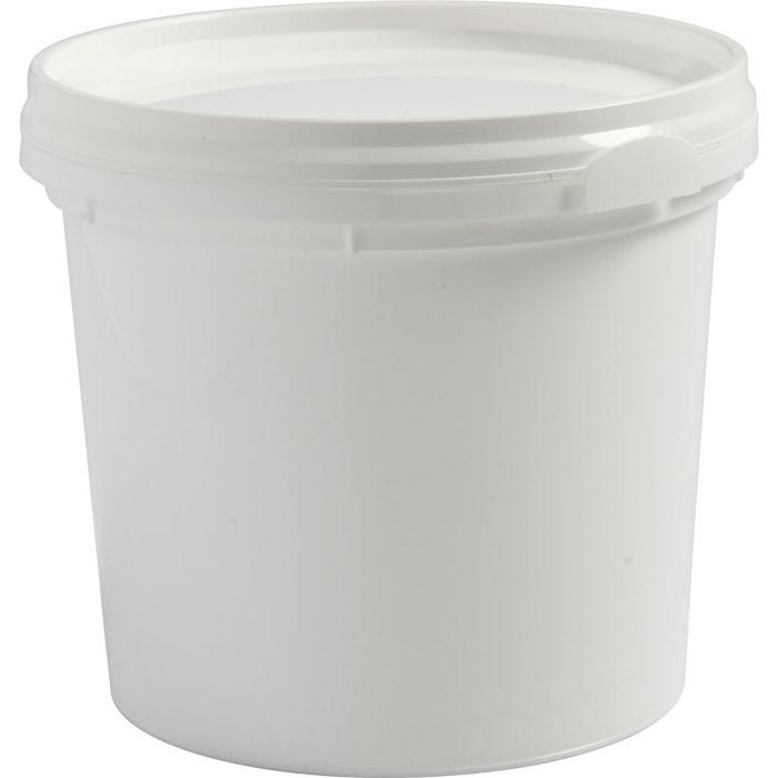 Plastikeimer mit Deckel, H 9,5 cm, D 9,2 cm, 300 ml, 20 Stk/ 1 Pck