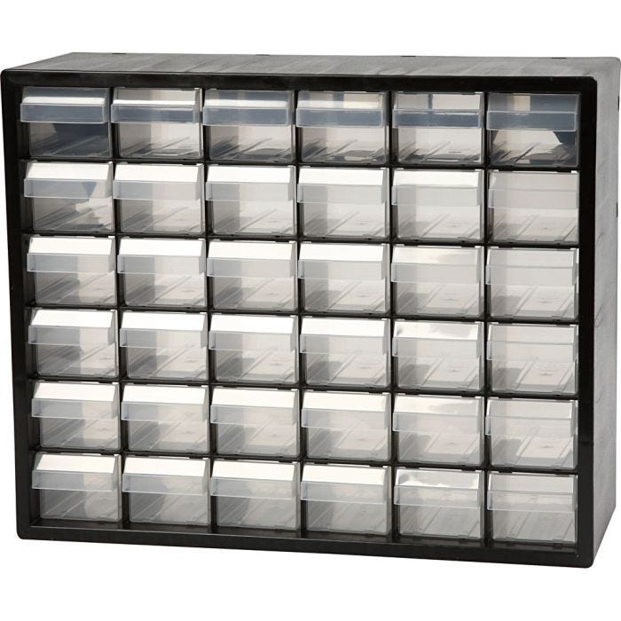 Schubladenregal, Nr. PC 36, Größe 33x40,7x14,1 cm, Lochgröße 60x50 mm, 1 Set